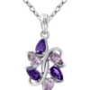 Best deal 🛒 1.09 ct. t.w. African Amethyst and Amethyst Cluster Pendant, Sterling Silver by Belk & Co. 🤩