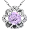 Buy ✨ 3/4 ct. t.w. Amethyst and White Topaz Flower Necklace, Sterling Silver by Belk & Co. 🤩