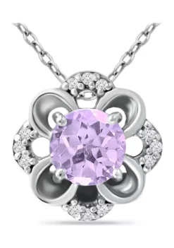 Buy ✨ 3/4 ct. t.w. Amethyst and White Topaz Flower Necklace, Sterling Silver by Belk & Co. 🤩 9 Buy ✨ 3/4 ct. t.w. Amethyst and White Topaz Flower Necklace, Sterling Silver by Belk & Co. 🤩 -DealsBelk & Co. Store Belk 14186