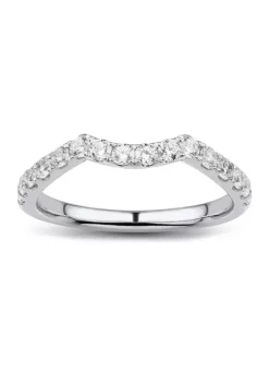 Best Pirce ๐ 1/2 ct. t.w. Diamond Wedding Band in 10K White Gold by Belk & Co. โ๏ธ