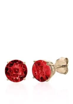 Deals 🎁 10k Yellow Gold Garnet Stud Earrings by Belk & Co. 🧨 -DealsBelk & Co. Store Belk 14200