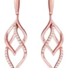 New 🧨 1/10 ct. t.w. Diamond Earrings in 10K Rose Gold by Belk & Co. 🔔