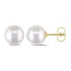 Wholesale 👍 9-9.5mm White Cultured Freshwater Pearl Stud Earrings in 14k Yellow Gold by Belk & Co. 🛒