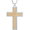 New 🥰 Stainless Cross Pendant Necklace on 24 Inch Rhodium Box Chain by Belk & Co. ✔️
