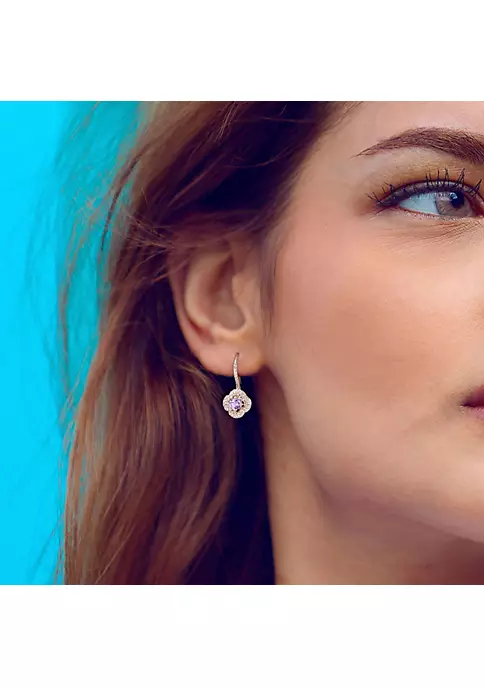 Best deal ๐ 1.44 ct. t.g.w. Amethyst and White Topaz Quatrefoil Rope Design Earrings in 2-Tone Plated Sterling Silver by Belk & Co. ๐ฅ 4 Best deal ๐ 1.44 ct. t.g.w. Amethyst and White Topaz Quatrefoil Rope Design Earrings in 2-Tone Plated Sterling Silver by Belk & Co. ๐ฅ - Image 4