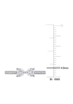Cheapest 🥰 3/5 ct. t.w. Created Moissanite Duo Heart Ring in Sterling Silver by Belk & Co. 🛒 -DealsBelk & Co. Store Belk 14257