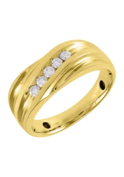 Best reviews of 🤩 1/4 ct. t.w. Diamond Gents Ring in 10K Yellow Gold by Belk & Co. ✔️ -DealsBelk & Co. Store Belk 14269