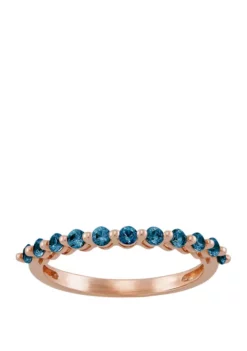 Buy 💯 Blue Topaz Ring in 10K Rose Gold by Belk & Co. 😉