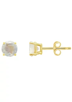 Brand new 🎉 14K Gold 5mm Round Moonstone Stud Earrings by Belk & Co. 😍 -DealsBelk & Co. Store Belk 14291