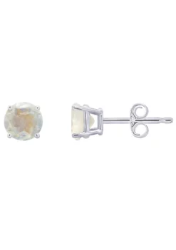 Brand new 🎉 14K Gold 5mm Round Moonstone Stud Earrings by Belk & Co. 😍 -DealsBelk & Co. Store Belk 14292