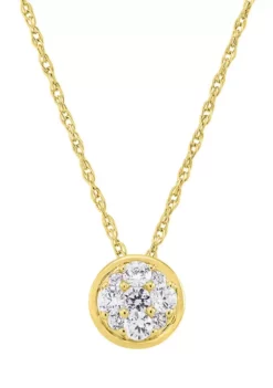 Wholesale ๐ 1/3 ct. t.w. Lab Created Diamond Necklace in 10K Yellow Gold by Belk & Co. ๐