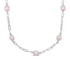 Hot Sale ❤️ 8-9mm Pink Cultured Freshwater Pearl Station Necklace in Sterling Silver by Belk & Co. 🎁
