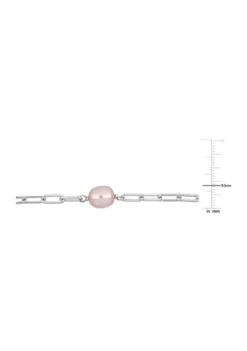 Hot Sale ❤️ 8-9mm Pink Cultured Freshwater Pearl Station Necklace in Sterling Silver by Belk & Co. 🎁 -DealsBelk & Co. Store Belk 14307