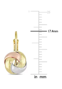 New ✨ Entwined Polished Love Knot Earrings in 10k 3-Tone Gold by Belk & Co. ✨ -DealsBelk & Co. Store Belk 14314