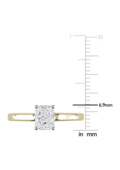 Wholesale 🌟 1 CT TW Cushion Cut Diamond Solitaire Engagement Ring in 14k Yellow Gold by Belk & Co. 🌟 -DealsBelk & Co. Store Belk 14322