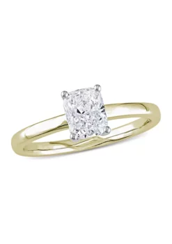 Wholesale 🌟 1 CT TW Cushion Cut Diamond Solitaire Engagement Ring in 14k Yellow Gold by Belk & Co. 🌟 -DealsBelk & Co. Store Belk 14324