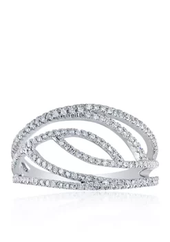 Best Pirce 😍 3/8 ct. t.w. Diamond Open Swirl Ring in 10k White Gold by Belk & Co. ❤️