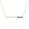 Wholesale 🥰 1/7 ct. t.w. Black and White Diamond Straight Bar Necklace in 10K Yellow Gold by Belk & Co. ✔️