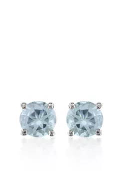 Best Pirce 🎁 14k White Gold Aquamarine Stud Earrings by Belk & Co. 🛒 -DealsBelk & Co. Store Belk 1434