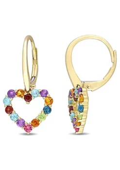 Deals ⭐ 1 CT TGW Multi-Color Gemstone Heart Leverback Earrings in 10k Yellow Gold by Belk & Co. ❤️ 9 Deals ⭐ 1 CT TGW Multi-Color Gemstone Heart Leverback Earrings in 10k Yellow Gold by Belk & Co. ❤️ -DealsBelk & Co. Store Belk 14363