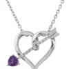 Brand new ⭐ Amethyst & White Topaz Pendant in Sterling Silver by Belk & Co. 💯