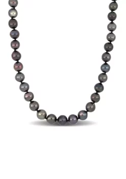 Brand new ⭐ 18" 8-10MM Black Tahitian Cultured Pearl Necklace W/ Silver 9MM Ball Clasp (B Quality) by Belk & Co. 🤩
