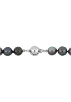 Brand new ⭐ 18" 8-10MM Black Tahitian Cultured Pearl Necklace W/ Silver 9MM Ball Clasp (B Quality) by Belk & Co. 🤩 9 Brand new ⭐ 18" 8-10MM Black Tahitian Cultured Pearl Necklace W/ Silver 9MM Ball Clasp (B Quality) by Belk & Co. 🤩 -DealsBelk & Co. Store Belk 14394