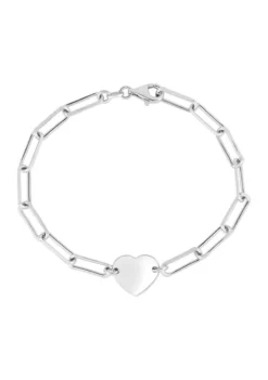 Top 10 🛒 Sterling Silver Heart Paperclip Bracelet by Belk & Co. ✨ -DealsBelk & Co. Store Belk 14400