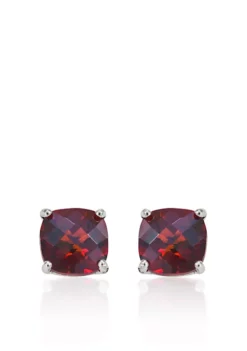 New 🧨 14k White Gold 8mm Garnet Stud Earrings by Belk & Co. 😍 -DealsBelk & Co. Store Belk 14405