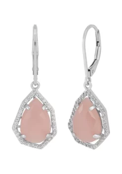 Best deal ✔️ Guava Quartz and White Topaz Earrings in Sterling Silver by Belk & Co. 🤩 -DealsBelk & Co. Store Belk 14460