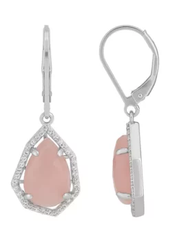Best deal ✔️ Guava Quartz and White Topaz Earrings in Sterling Silver by Belk & Co. 🤩 -DealsBelk & Co. Store Belk 14461