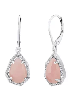 Best deal ✔️ Guava Quartz and White Topaz Earrings in Sterling Silver by Belk & Co. 🤩 -DealsBelk & Co. Store Belk 14463