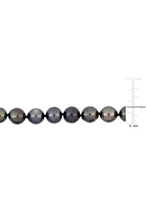 Discount 🤩 8-10MM Black Tahitian Cultured Pearl Graduated Necklace in Sterling Silver, 18 in by Belk & Co. 🥰 3 Discount 🤩 8-10MM Black Tahitian Cultured Pearl Graduated Necklace in Sterling Silver, 18 in by Belk & Co. 🥰 - Image 3