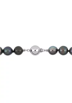 Discount 🤩 8-10MM Black Tahitian Cultured Pearl Graduated Necklace in Sterling Silver, 18 in by Belk & Co. 🥰 9 Discount 🤩 8-10MM Black Tahitian Cultured Pearl Graduated Necklace in Sterling Silver, 18 in by Belk & Co. 🥰 -DealsBelk & Co. Store Belk 14484