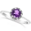 Deals 😉 Sterling Silver 6mm Round Amethyst Ring by Belk & Co. 🔥