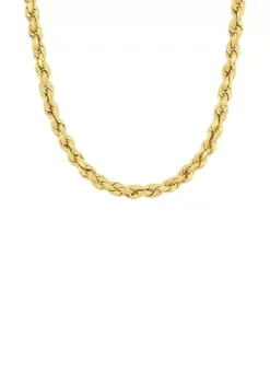 Budget 🎉 24 Inch Rope Chain Necklace in 10K Yellow Gold by Belk & Co. 🔥