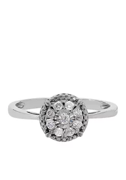 Wholesale 🎉 1/5 ct. t.w. Diamond Cluster Ring in Sterling Silver by Belk & Co. 😉