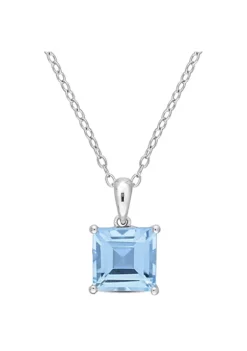 Coupon ✨ 3 ct. t.g.w. Sky Blue Topaz Solitaire Pendant with Chain in Sterling Silver by Belk & Co. 🎁