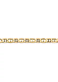 Best Pirce 🎉 Men's 14K Yellow Gold 4.5 Millimeter Concave Anchor Chain Bracelet by Belk & Co. ✔️ -DealsBelk & Co. Store Belk 14600