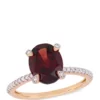 Promo 😍 2.88 ct. t.w. Garnet and 1/10 ct. t.w. Diamond Oval Ring in 10k Rose Gold by Belk & Co. 🎁