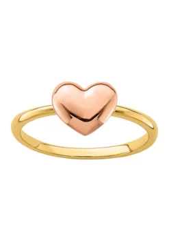 Cheapest ๐ 14K Two Tone Polished Heart Ring by Belk & Co. ๐
