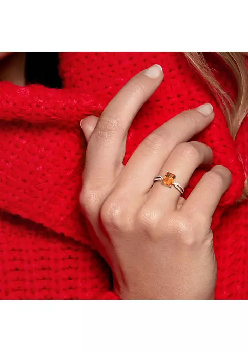 Best deal ๐ Octagon Madeira Citrine and 1/5 CT TW Diamond Ring in 14k Yellow Gold by Belk & Co. ๐ 5 Best deal ๐ Octagon Madeira Citrine and 1/5 CT TW Diamond Ring in 14k Yellow Gold by Belk & Co. ๐ - Image 5