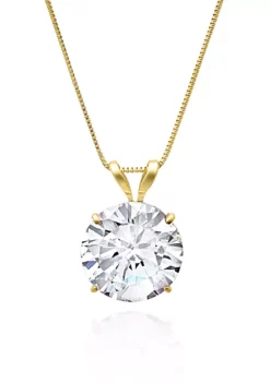 Flash Sale 👍 14k Yellow Gold 9mm Cubic Zirconia Pendant by Belk & Co. 🎁