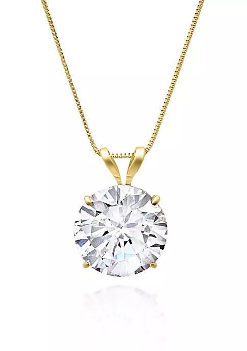 Flash Sale 👍 14k Yellow Gold 9mm Cubic Zirconia Pendant by Belk & Co. 🎁 2 Flash Sale 👍 14k Yellow Gold 9mm Cubic Zirconia Pendant by Belk & Co. 🎁 - Image 2