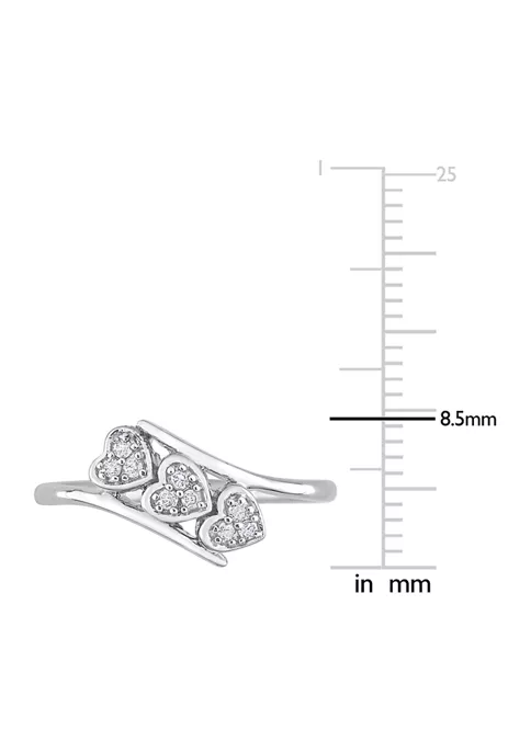 Deals ๐ 1/10 CT TW Diamond Triple Heart Bypass Promise Ring in Sterling Silver by Belk & Co. ๐ 4 Deals ๐ 1/10 CT TW Diamond Triple Heart Bypass Promise Ring in Sterling Silver by Belk & Co. ๐ - Image 4