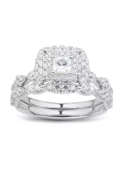 Coupon 🥰 1 ct. t.w Diamond Bridal Ring Set in 14K White Gold by Belk & Co. 🎉