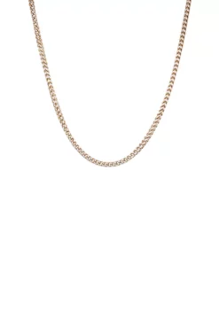 Best Pirce ⭐ Stainless Steel Square Wheat Necklace with Gold Ion Plating by Belk & Co. 😀