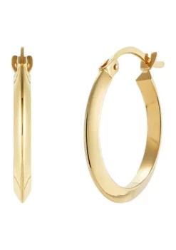 Best deal ๐ฅฐ 2 x 50 Millimeter Tube Hoop Earrings in 10K Yellow Gold by Belk & Co. ๐ฏ