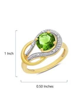 Wholesale ❤️ 10K Yellow Gold Peridot and Diamond Accent Ring by Belk & Co. 🌟 -DealsBelk & Co. Store Belk 14779