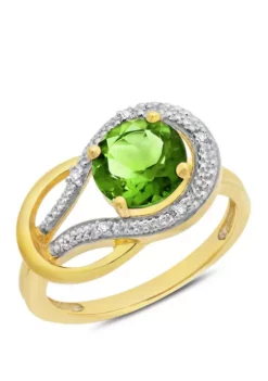Wholesale ❤️ 10K Yellow Gold Peridot and Diamond Accent Ring by Belk & Co. 🌟 -DealsBelk & Co. Store Belk 14780